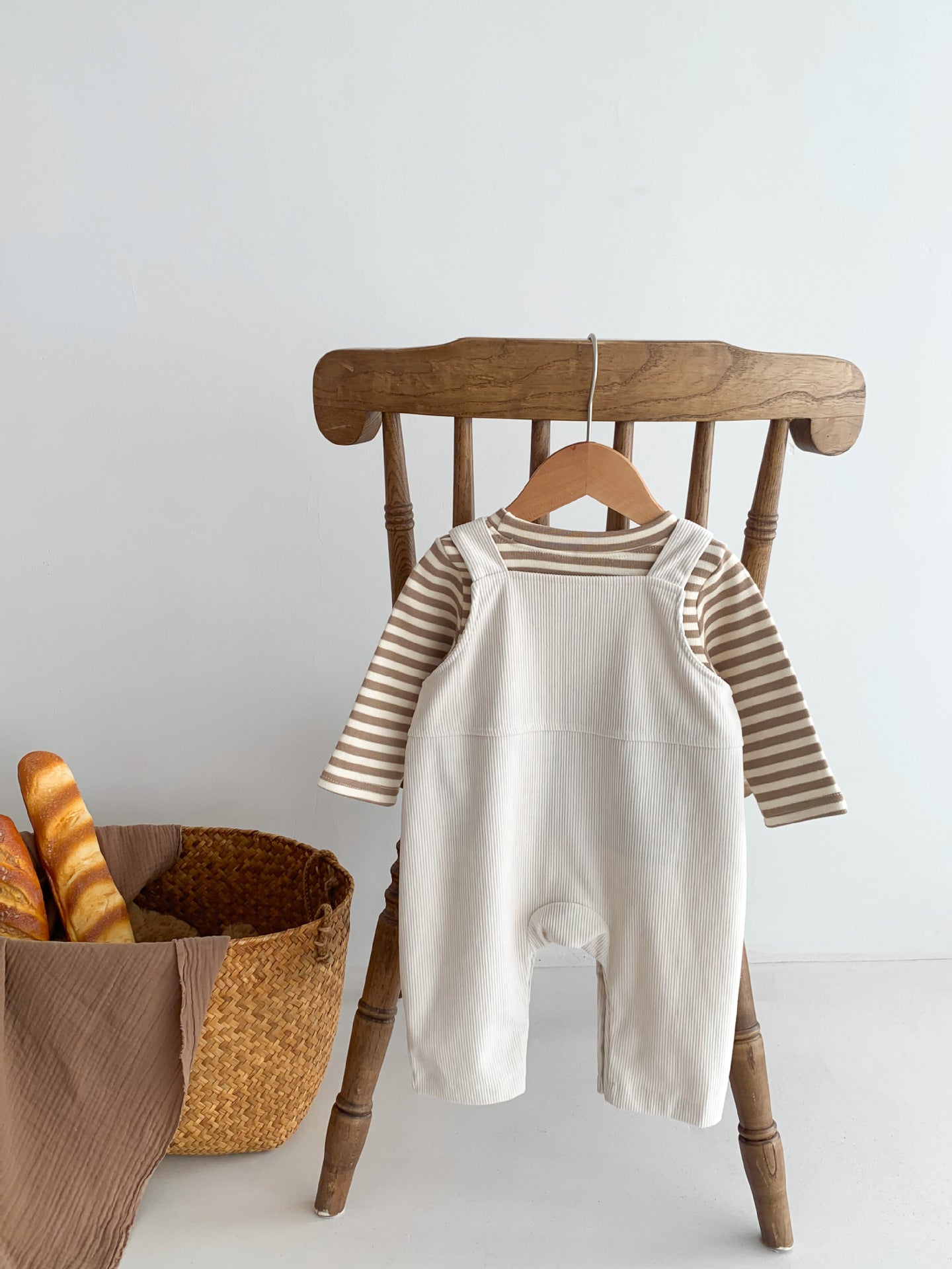 Beary Cute Corduroy Combo Overalls In Sets