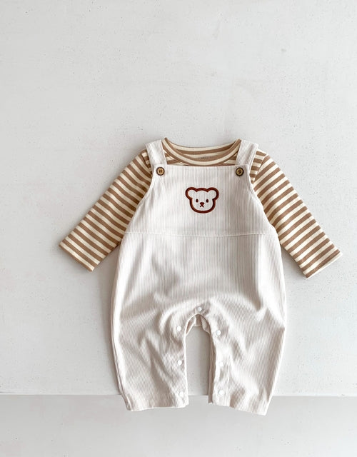 Beary Cute Corduroy Combo Overalls In Sets